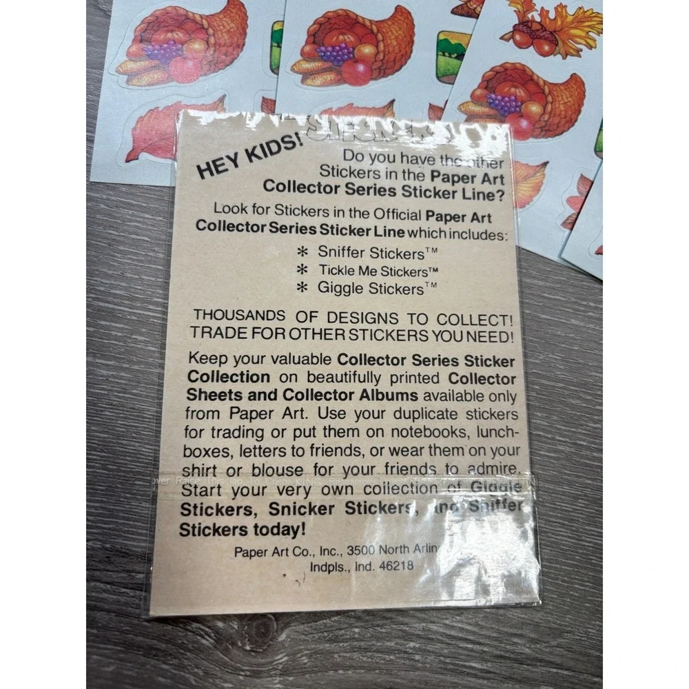 Vintage Paper Art Co 4 sheets Thanksgiving Stickers Collector Series Fall Season